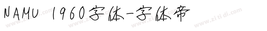 NAMU 1960字体字体转换